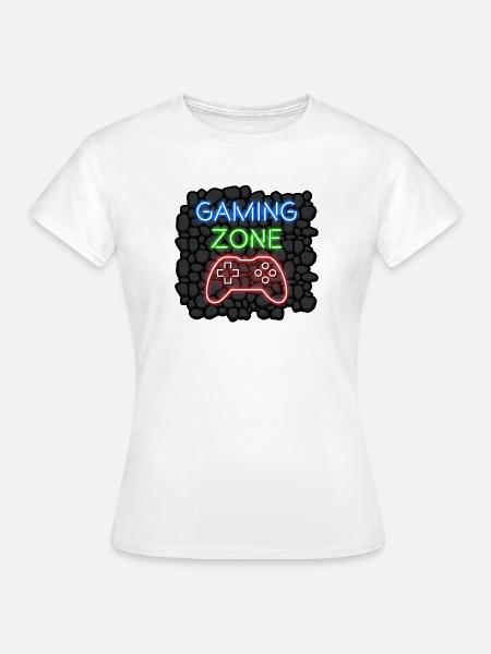 Gaming Zone Design für Gamer Zocker - Frauen T-Shirt - Weiß