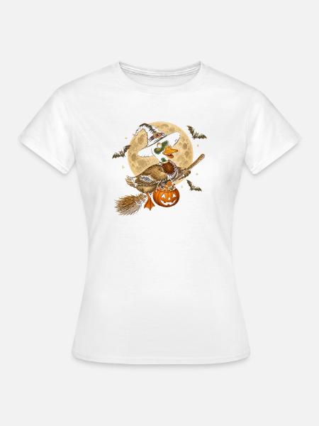 Ente Hexe Halloween Ente - Frauen T-Shirt - Weiß