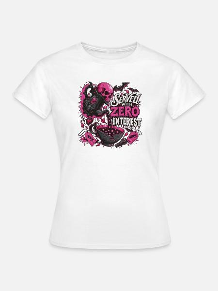 Kaffee Totenkopf Pink Gothic - Frauen T-Shirt - Weiß