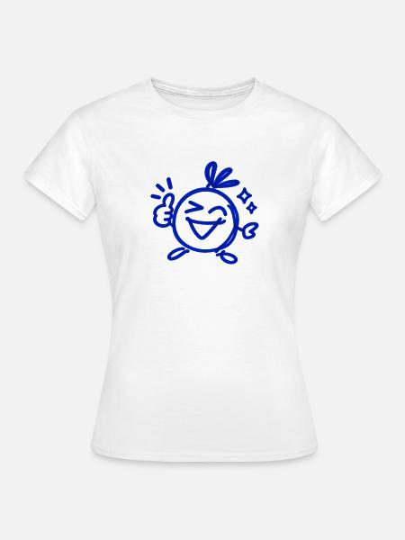 Alles Super – Zwinkernder Charakter Line Art - Frauen T-Shirt - Weiß