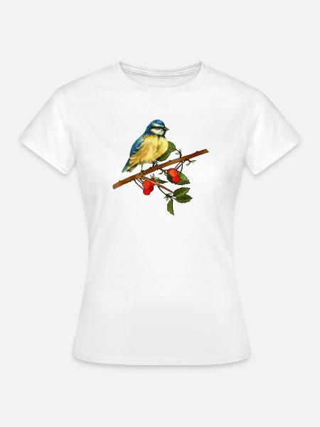 Bunter Vogel - Frauen T-Shirt - Weiß