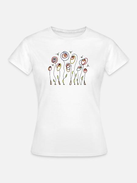 Blumen - Frauen T-Shirt - Weiß
