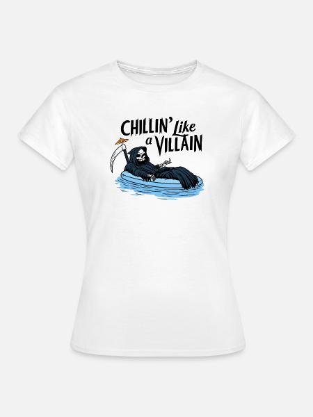 Chillig wie ein Villain - Frauen T-Shirt - Weiß