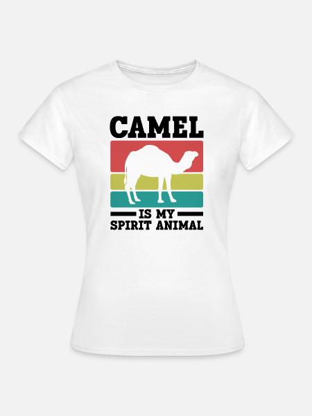 Kamel Seelentier Retro - Frauen T-Shirt - Weiß