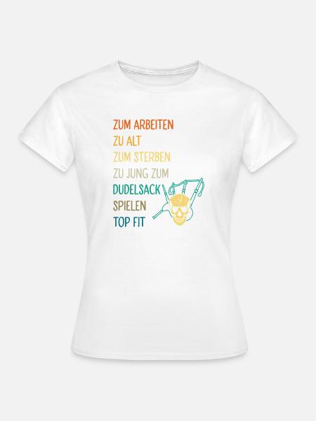 Dudelsackspieler Dudelsack Männer Geschenk - Frauen T-Shirt - Weiß