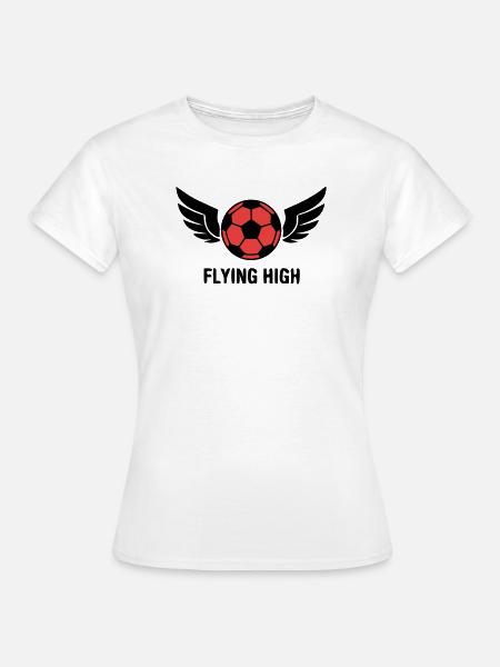 Fussball Fliegende Fluegel Logo - Frauen T-Shirt - Weiß