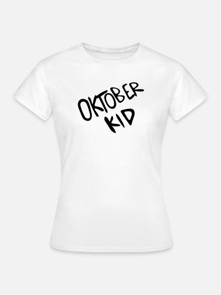 Oktober Handschrift Doodle - Frauen T-Shirt - Weiß