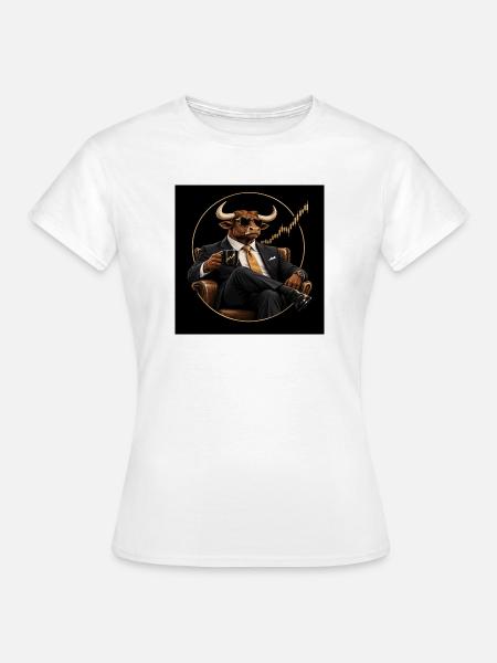 Reich werden am Bullenmarkt - Frauen T-Shirt - Weiß
