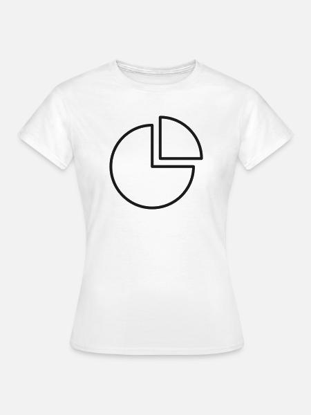 Analytics Tortendiagramm-Linien-Symbol - Frauen T-Shirt - Weiß