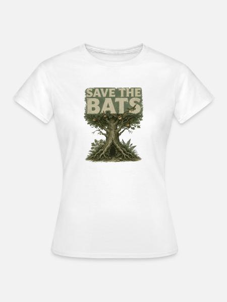 Save The Bats Fledermausschutz - Frauen T-Shirt - Weiß