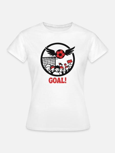 Fussball Tor Wappen Logo - Frauen T-Shirt - Weiß