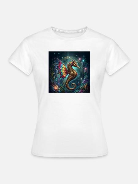 Steampunk-Seepferdchen - Frauen T-Shirt - Weiß