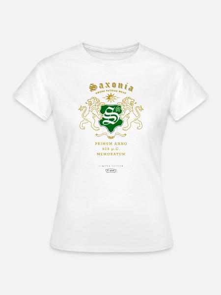 Saxonia Wappen Löwen-Emblem - Frauen T-Shirt - Weiß