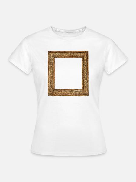 Goldener Bilderrahmen - Frauen T-Shirt - Weiß