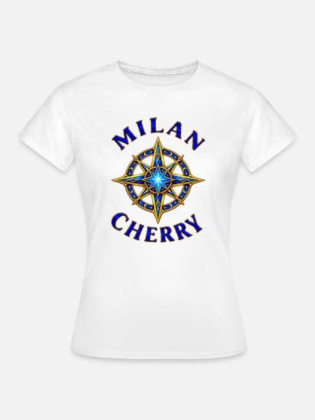 Milan und Cherry – Sternenkompass - Frauen T-Shirt - Weiß