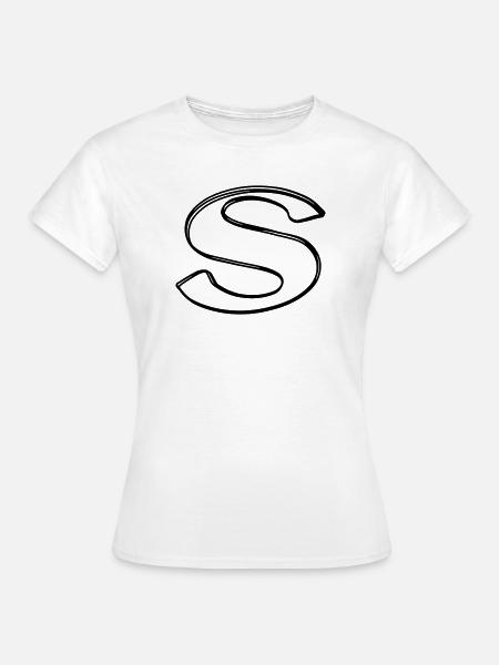 Kleinbuchstabe s handgezeichnet - Frauen T-Shirt - Weiß