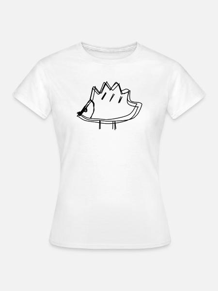 Igel handgezeichnet - Frauen T-Shirt - Weiß