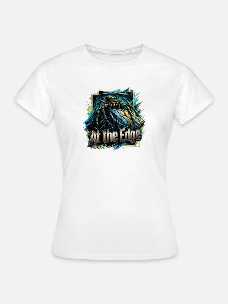 Am Rand der Kante Spinnenkunst - Frauen T-Shirt - Weiß