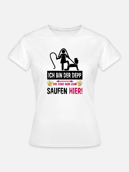 JGA Depp Shirt Lustiger Junggesellenabschied - Frauen T-Shirt - Weiß