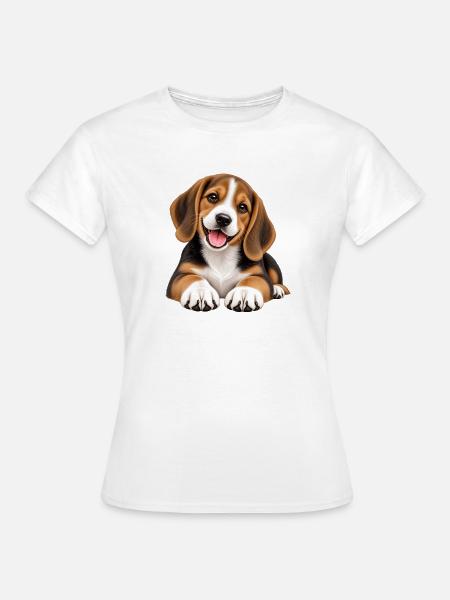 Beagle-Welpe Tierliebhaber - Frauen T-Shirt - Weiß