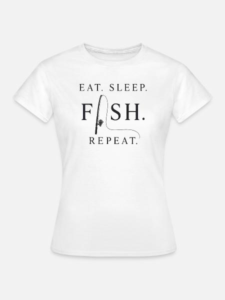 Iss Schlaffische Wiederholung - Frauen T-Shirt - Weiß