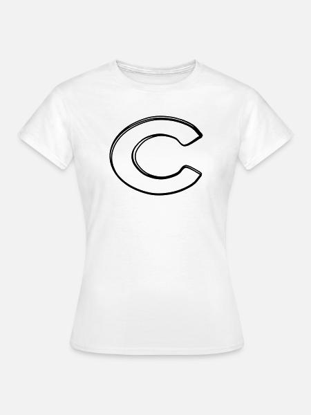 Kleinbuchstabe c handgezeichnet - Frauen T-Shirt - Weiß