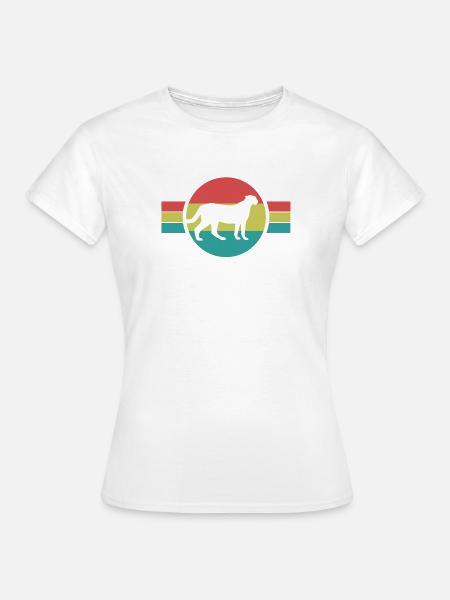 Gepard Retro Style - Frauen T-Shirt - Weiß