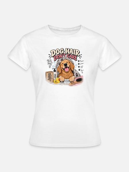 Hundehaare, Bad & Freude in der Badewanne - Frauen T-Shirt - Weiß