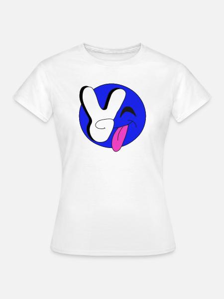 Smile_blue - Frauen T-Shirt - Weiß