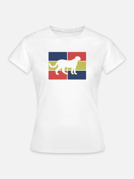 Gepard Silhouette - Frauen T-Shirt - Weiß