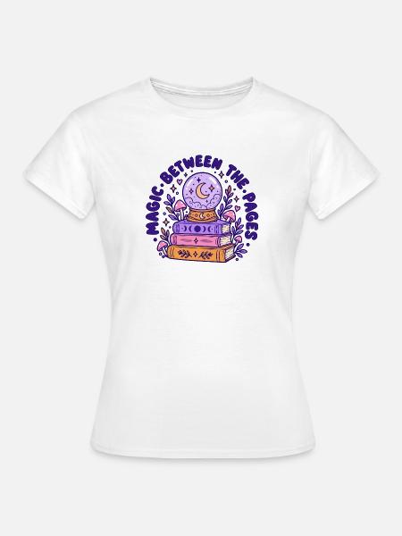 Magie Zwischen Den Seiten - Frauen T-Shirt - Weiß