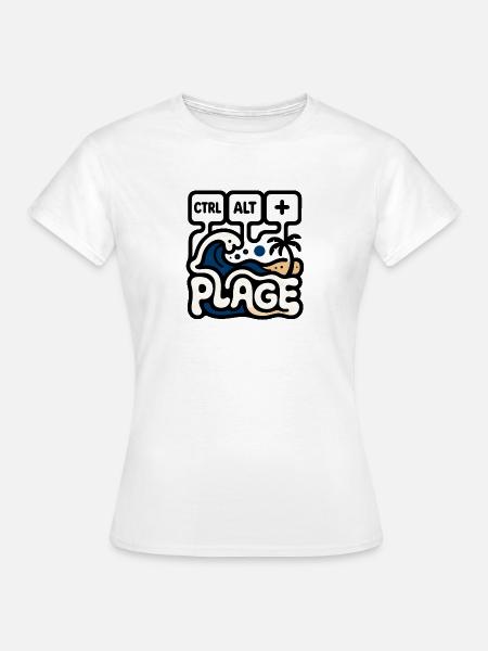 Humor Büro STRG ALT BEACH - Frauen T-Shirt - Weiß