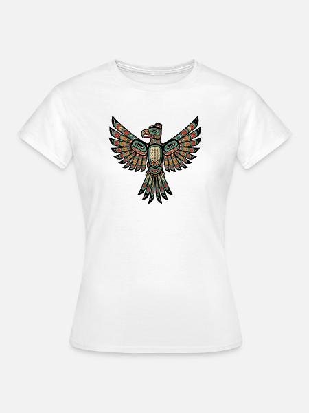 Indianischer Donnervogel Orange - Frauen T-Shirt - Weiß