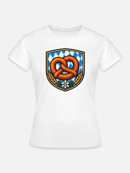 Bayern Brezel - Frauen T-Shirt - Weiß