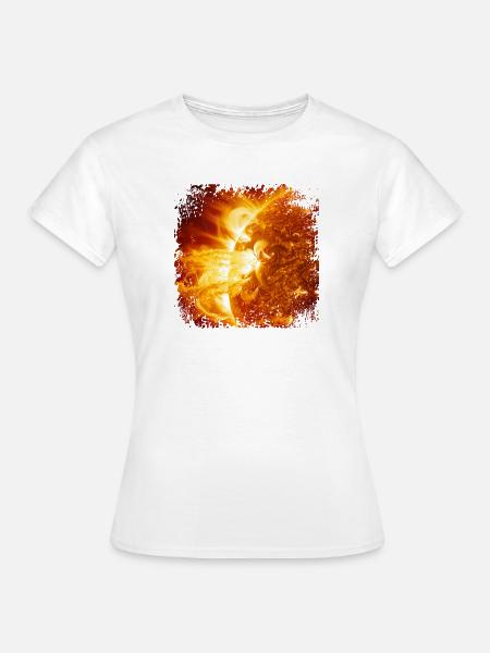 Sonnen-Protuberanzen-Kunst - Frauen T-Shirt - Weiß