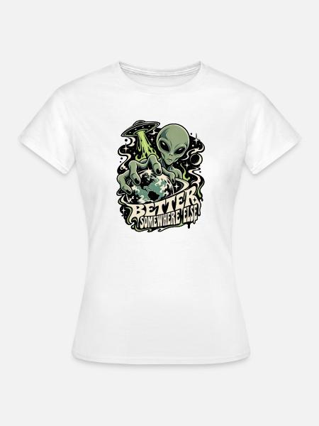 Außerirdischer Planetenkontakt - Frauen T-Shirt - Weiß