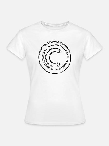 Copyrightzeichen handgezeichnet - Frauen T-Shirt - Weiß