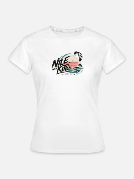 Wilde Kite Strand Retro Sunset - El Gouna - Frauen T-Shirt - Weiß