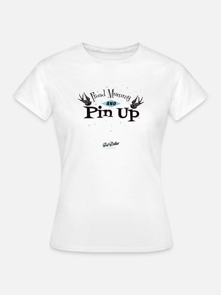 Stolze Mama & Pin-Up – Rockabilly-Mama - Frauen T-Shirt - Weiß