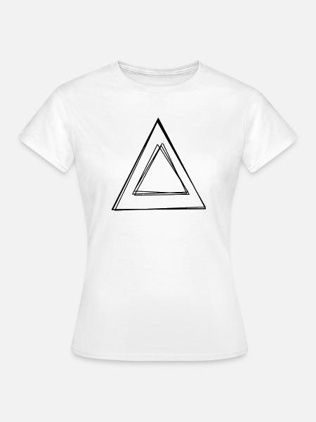 Griechischer Buchstabe Delta handgezeichnet - Frauen T-Shirt - Weiß