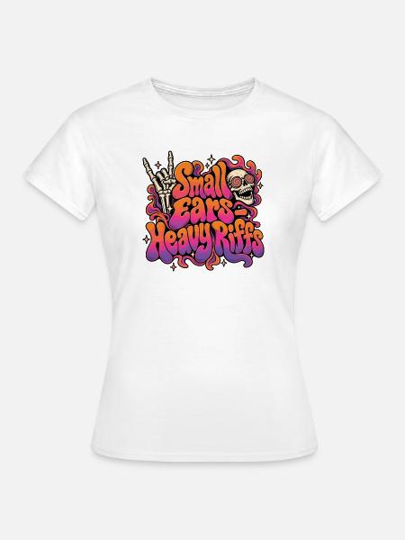 -2026-_Small_Ears_-_Heavy_Riffs_1 - Frauen T-Shirt - Weiß