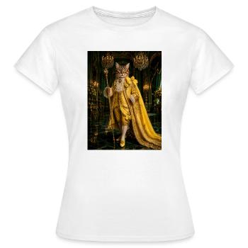 Barocke Goldene Königskatze - Frauen T-Shirt - Weiß - Vorne - AI Model Female 172 dark (172cm)