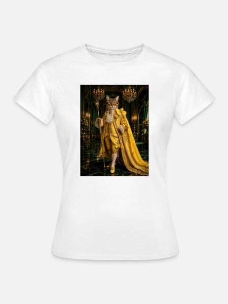 Barocke Goldene Königskatze - Frauen T-Shirt - Weiß