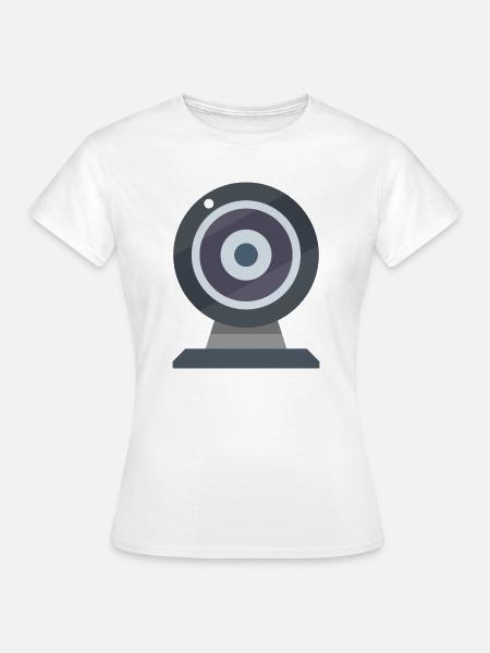 Webcam - Frauen T-Shirt - Weiß