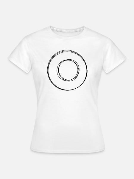 Gradzeichen handgezeichnet - Frauen T-Shirt - Weiß