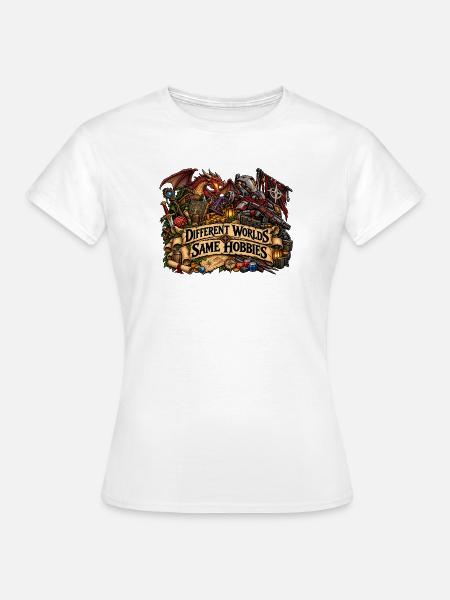 Verschiedene Welten Gleiche Hobbys - Frauen T-Shirt - Weiß