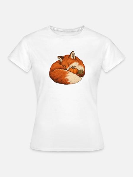 Fuchs im Kürbisnest - Frauen T-Shirt - Weiß