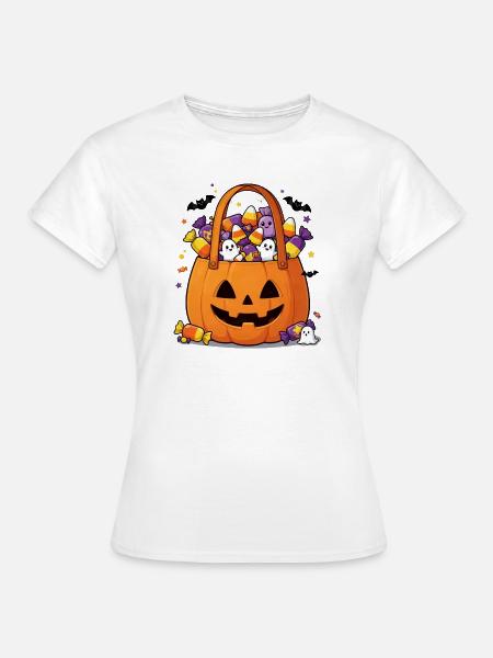 Just_Here_for_the_Candy - Frauen T-Shirt - Weiß