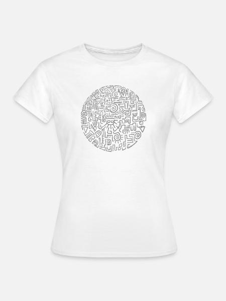 Spiralabstrakte Zeichnung - Frauen T-Shirt - Weiß