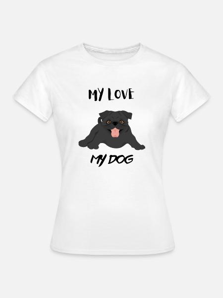 Schwarzer Welpe, mein Schatz - Frauen T-Shirt - Weiß